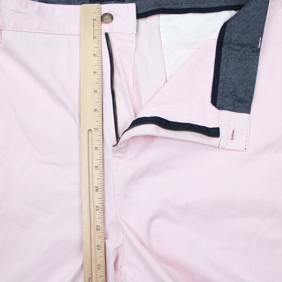 Nautica Deck Stretch Chino Shorts NWT Mens 46W Pink Cotton Stretch w/ 10" inseam - Picture 9 of 16